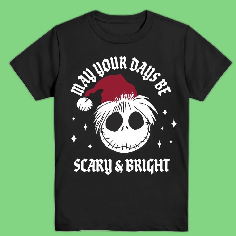 NWT Disney Nightmare Before Christmas Boys Black Shirt Jack Skellington XS 4 5